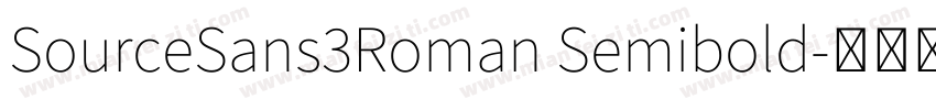 SourceSans3Roman Semibold字体转换